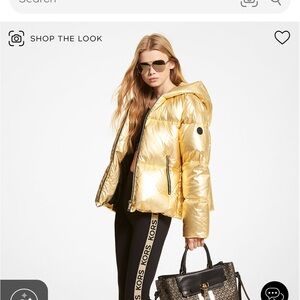 Michael Kors Gold Puffer Jacket